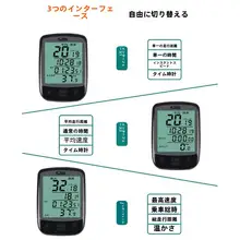 自転車用 夜光スピードメーター【マウンテンバイク対応・距離計・サイクリングアクセサリー】