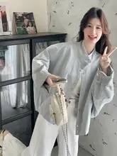 青いショート工事ジャケット【春秋用・女性用・高級感あるデザイン】
