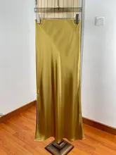 高ウエストロングシフォンマーメイドスカート【サイドスリット・体型カバー効果】