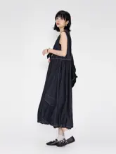 日式シンプルデザイン 大口ポケット付きノースリーブワンピース【スタイル】（セットアップ対応）