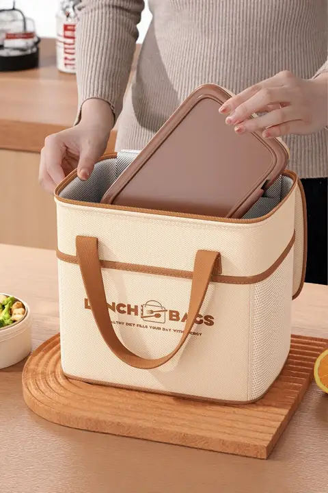 保温弁当バッグ【アルミ箔・大容量・手提げ】