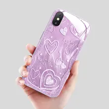 ADDTHIS キラキラハートデザインのiPhone用スマホケース【対応機種多数・ガラス・超薄型・シリコン素材・ストラップ付き】