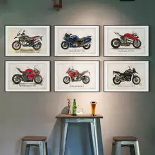モーターサイクルデザインのアートパネル【工業風・クラブやレストラン向け】