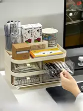 回転式デスク用文具スタンド【大容量・オフィス収納・多機能】