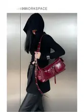 レトロデザインの牛革製ワンショルダーバッグ【大容量・横型・肩掛け可】