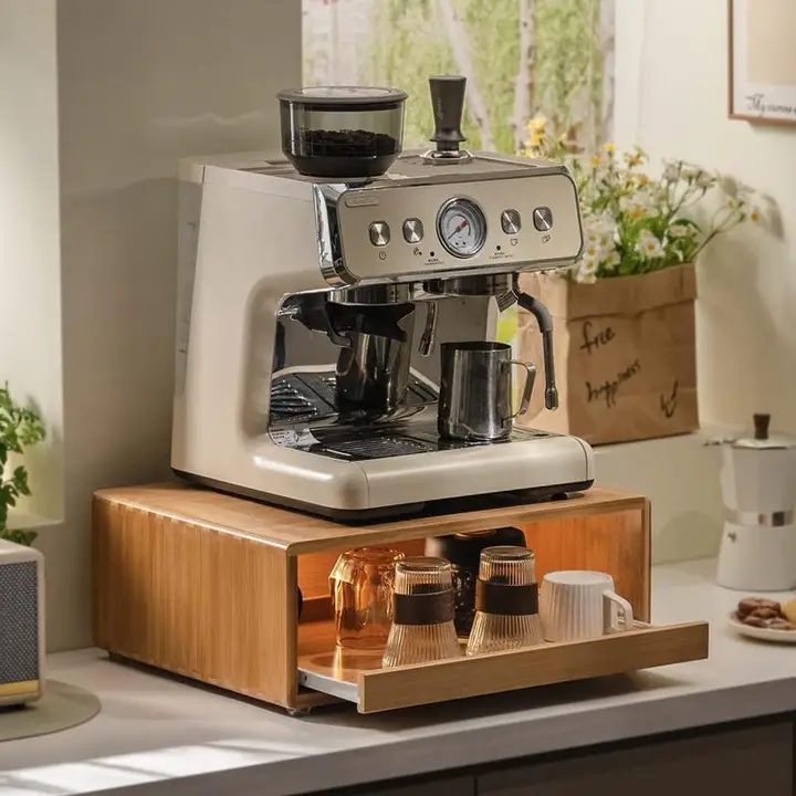コーヒーメーカー用収納ラック【デスクトップ用・家庭用・コーヒーカップ収納】