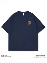クルーネック 半袖Tシャツ【クマプリント・シンプル・カジュアル・フィット】