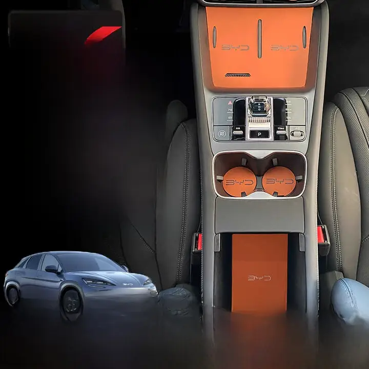 比亚迪海狮07EV用シリコン製センターコンソールマット【ドアポケット収納対応】