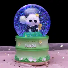 クリスタルボール かわいいパンダ ナイトランプ ミュージックボックス インテリア ギフト