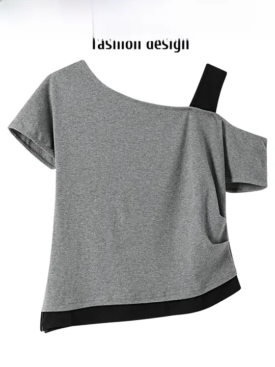 CIVICERA ユニークで美しい西洋風のステッチ Tシャツ