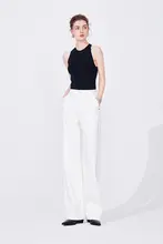 Navigare レディース ホワイトウォッシュデニム パンツ【夏用・スリムストレート・薄手】