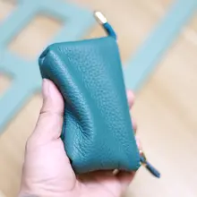 花柄デザインの小型レザーコインパース【ファスナー付き・カード・鍵収納対応】
