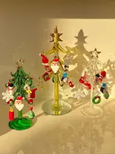 ガラス 置物 ミニ 卓上 クリスマスツリー オーナメント かわいい おしゃれ インテリア 「Shinymomo」