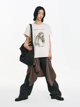 Tシャツ レディース 半袖 クルーネック ダメージ加工 ウォッシュド ヴィンテージ 夏「LIMPIDOCULUS」