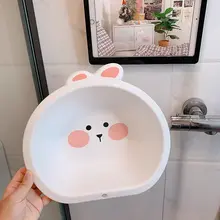 子供用プラスチック製うさぎ型洗面器【かわいいデザイン・軽量・PP素材】