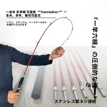 実心グラスファイバー製ルアーロッド【スクリュー接続・多用途】