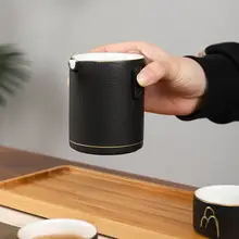 中式復古デザインの茶器セット【陶器・家庭用・高級ハンドルカップ・分茶器】