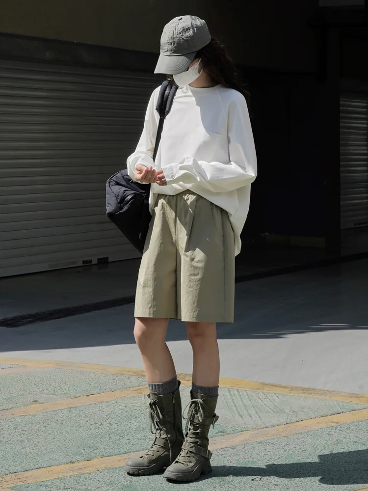 カーゴパンツ コーデ レディース | 高腰設計・5分丈・カラーバリエーションの特徴