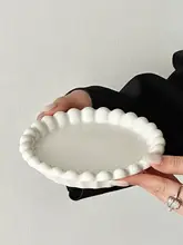 高級感のある陶製プレート【パールエッジ・フランス風・スイーツ＆デザート用】