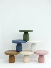 モランディカラーの装飾小物 おしゃれなきのこ型ケーキプレート【北欧スタイル・木製トレイ】