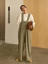 デザイン性のあるシンプルなサロペット【松本恵奈スタイル】