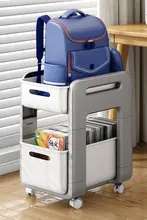 移動可能な本棚カート【収納ボックス・デスク下対応・滑車付き】