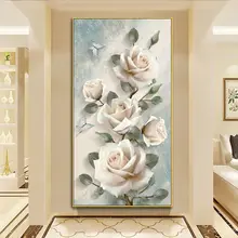モダンミニマリストの縦型アートパネル【玄関・清新なマドラガ・壁飾り】