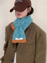 冬用小サイズの女性用マフラー【極上の柔らかさ・保温性・韓国風デザイン】