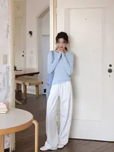 優美な光沢の天絲醋酸棉ニットトップス【薄手・春用・柔らかい肌触り】