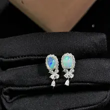 天然カラフルオパールピアス【華やかなデザイン・バレンタインギフトに最適】