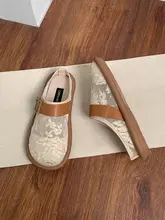 ミュール レディース リネン メッシュ 刺繍 通気性 スリッポン フェミニン 夏
