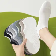 抗菌防臭効果のある薄手コットン船型ソックス【春夏用・浅口・滑り止め付き・男性用】