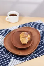 無垢材製 不規則形状のトレー【家庭用・お菓子や茶器用】