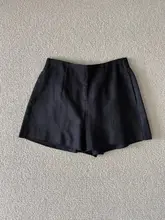 ショートパンツ レディース ホワイト コットンリネン ハイウエスト Aライン ワイドシルエット カジュアル きれいめ 上品 韓流 甘辛MIX