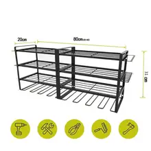 壁掛け工具ラック【電動工具収納用・ドリルホルダー対応】