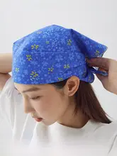 迷彩デザインのコットンバンダナ【反射素材・花柄】
