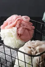 大サイズ バスボール【泡立ち良好・可愛いバスフラワー・背中の洗浄に最適】