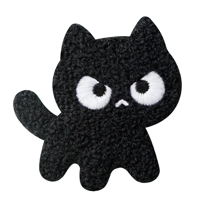 おしゃれなステッカーを選ぶときに迷うなら、この「かわいい黒猫刺繍パッチ」が答えです！