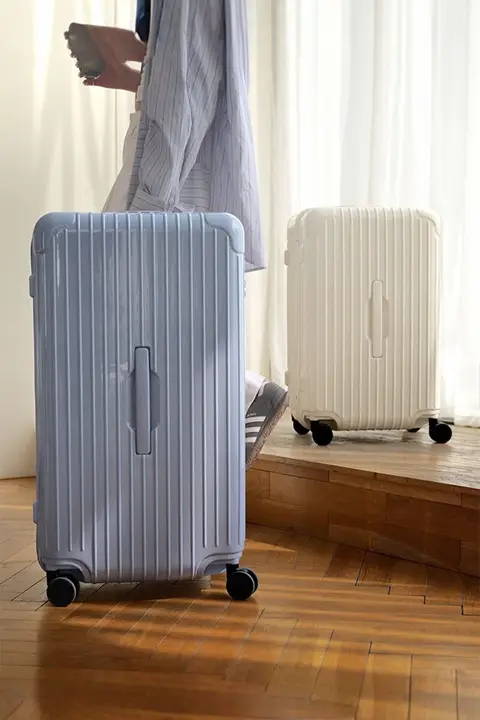 大容量深型ジッパー付きキャリーケース【厚手・耐久性・旅行用】