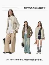 春用 レディース ジャケット【立ち襟・ドローストリング・花苞デザイン】
