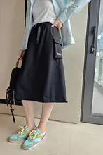 工装風デザインの花苞スカートとAラインスカート【青春を感じるスタイル・カジュアル】（セットアップ対応）