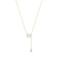 シンプルで上品な猫眼石ネックレス【女性用・ロマンティックデザイン・首元アクセサリー】