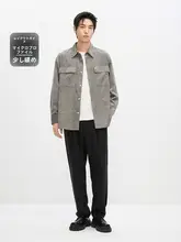 シャツジャケット メンズ コーデュロイ 総柄 オーバーサイズ シンプル カジュアル 通勤 春秋 「GXG」