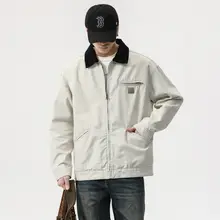 ヴィンテージ風ウォッシュデニムジャケット【マスキュリンスタイル・フィット・秋用】