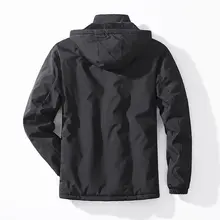 秋冬用 メンズ フード付き 厚手綿ジャケット【防風・保温・カジュアル】