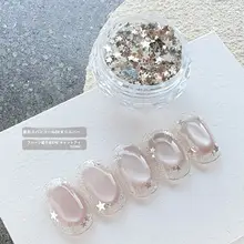 ミニ星型ラメネイル装飾【シルバー・多用途・華やか】
