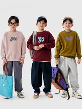 子供用保温奥粒絨スウェット【秋冬・刺繍デザイン・男女兼用】