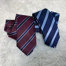 アイスクリームとクジラのストライプ手作りネクタイ【JK制服小物・デザイン】（セットアップ対応）