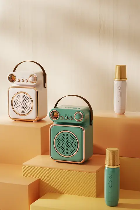 Bluetoothスピーカー一体型マイク【家庭用・ワイヤレス・カラオケ対応・屋外用】