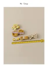 全包布の赤ちゃん用ヘアクリップ【リボンデザイン・髪を傷めない・かわいい】